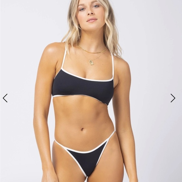 L*Space Black and White Bikini Set Modern Minimalist Swim - Picture 9 of 9